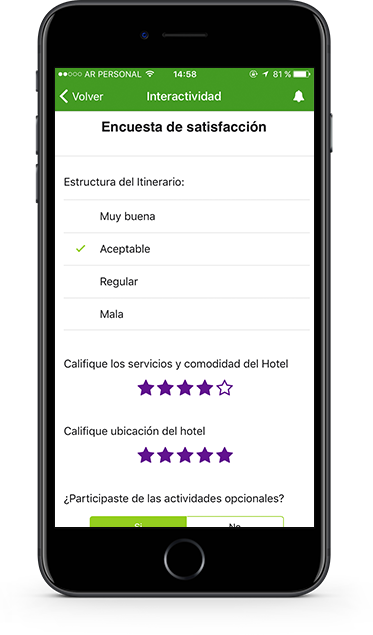 App Krónos, Turismo, Encuestas y votaciones