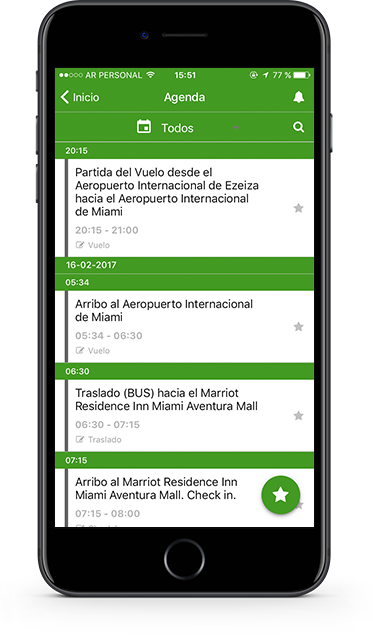 App Krónos, Turismo, Agenda